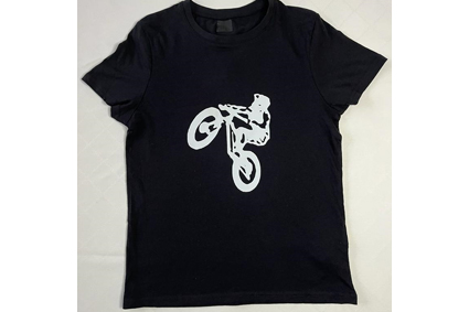 T-shirt noir avec logo blanc (enfant)